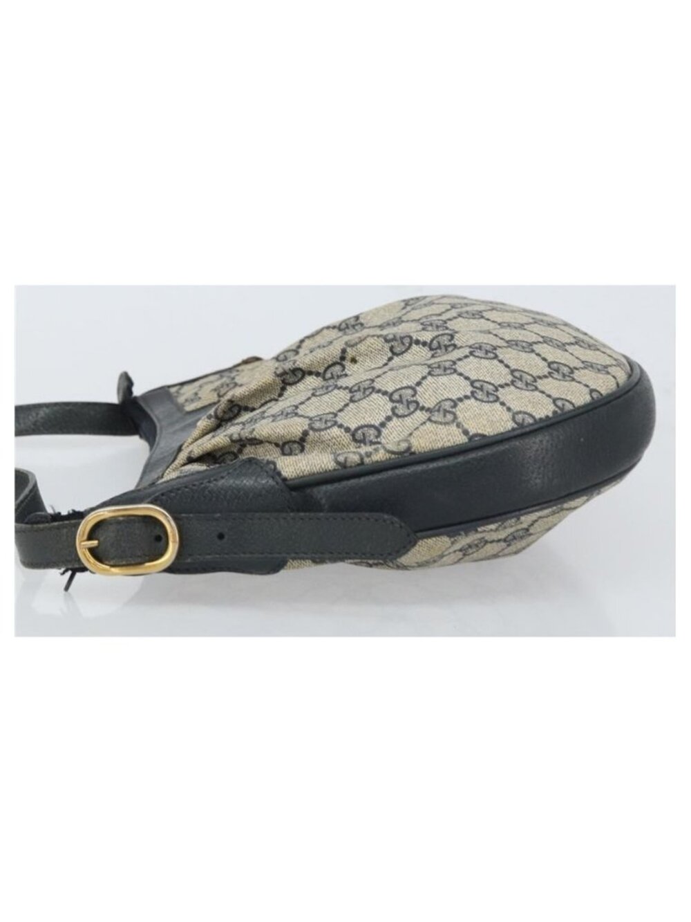 Authentic GUCCI GG Supreme Shoulder Bag PVC Navy Gold 41 02 058 - Picture 5 of 16